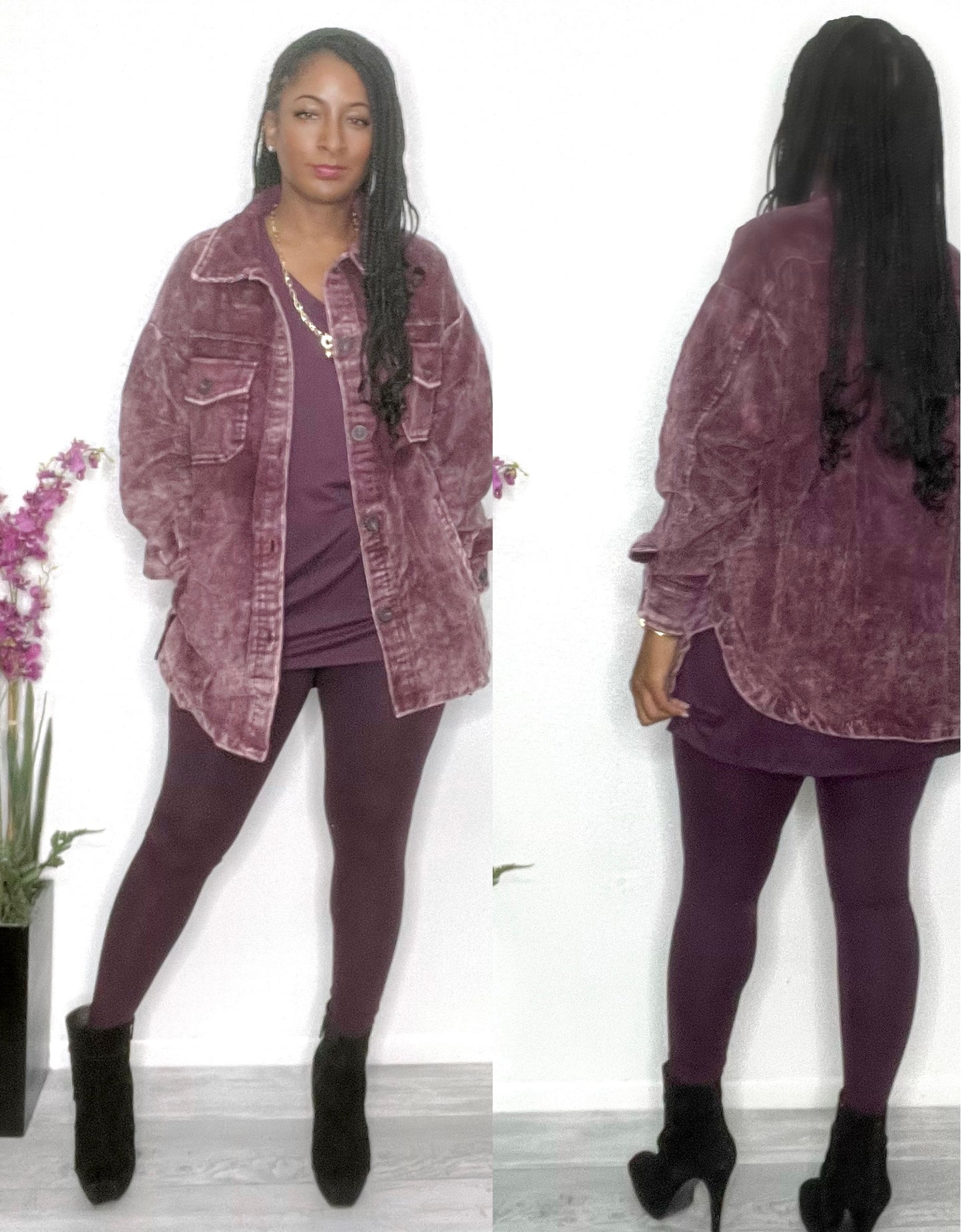 Celine Shacket Eggplant