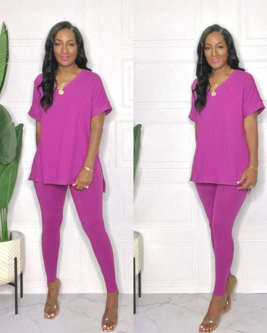 Plum Lounge Pant Set